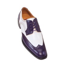 Bolano Elwyn Two Tone Purple andamp; White Wingtip