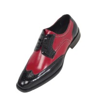 Bolano Elwyn Two Tone Red andamp; Black Wingtip: Style Elwyn-212