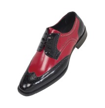 Bolano Elwyn Two Tone Red andamp; Black Wingtip: S