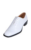 Bolano Style 2825 White Patent Tuxedo Cap Toe