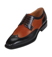 Bolano Nia Two Tone Black andamp; Cognac Wingtip