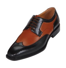 Bolano Nia Two Tone Black andamp; Cognac Wingtip