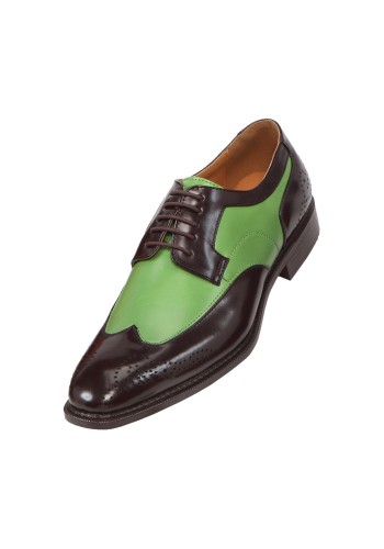 Bolano Nia Two Tone Green andamp; Brown Oxford