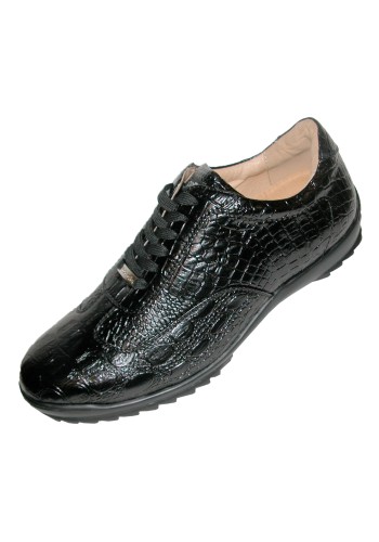 Pelle Pelle PP0303 Black Croc Print Sneaker