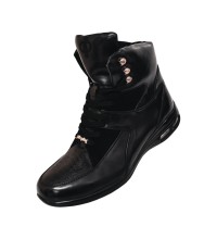 Pelle Pelle PP1009 Black Ostrich Leg High Top Boot SALE