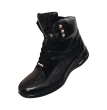 Pelle Pelle PP1009 Black Ostrich Leg High Top Boot