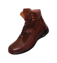 Pelle Pelle PP1009 Brown Ostrich Leg High Top Boot