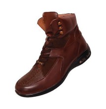 Pelle Pelle PP1009 Brown Ostrich Leg High Top Boot