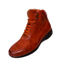 Pelle Pelle PP1010 Rust Croc Print High Top Boot