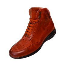 Pelle Pelle PP1010 Rust Croc Print High Top Boot