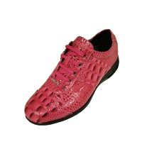 Pelle Pelle PP566 Hot Pink Croc Print Lace Up