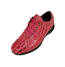 Pelle Pelle PP566 Hot Pink Croc Print Lace Up