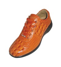 Pelle Pelle PP566 Orange Croc Print Lace Up