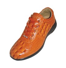 Pelle Pelle PP566 Orange Croc Print Lace Up