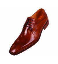 Steven Land SL318 Tan Plain Toe Oxford with Perf Side Quarter