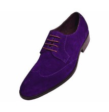 Steven Land SL338 Purple Genuine Suede Wingtip Oxf