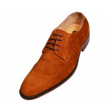 Steven Land SL338 Tan Genuine Suede Wingtip Oxford