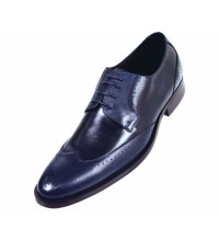 Steven Land SL7184 Navy Blue Wingtip in Genuine Leather