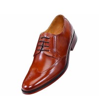 Steven Land SL7184 Tan Genuine Leather Wingtip