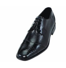 Steven Land SL9715 Black Leather Cap Toe