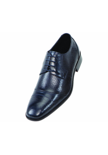 Steven Land SL9715 Navy Leather Cap Toe